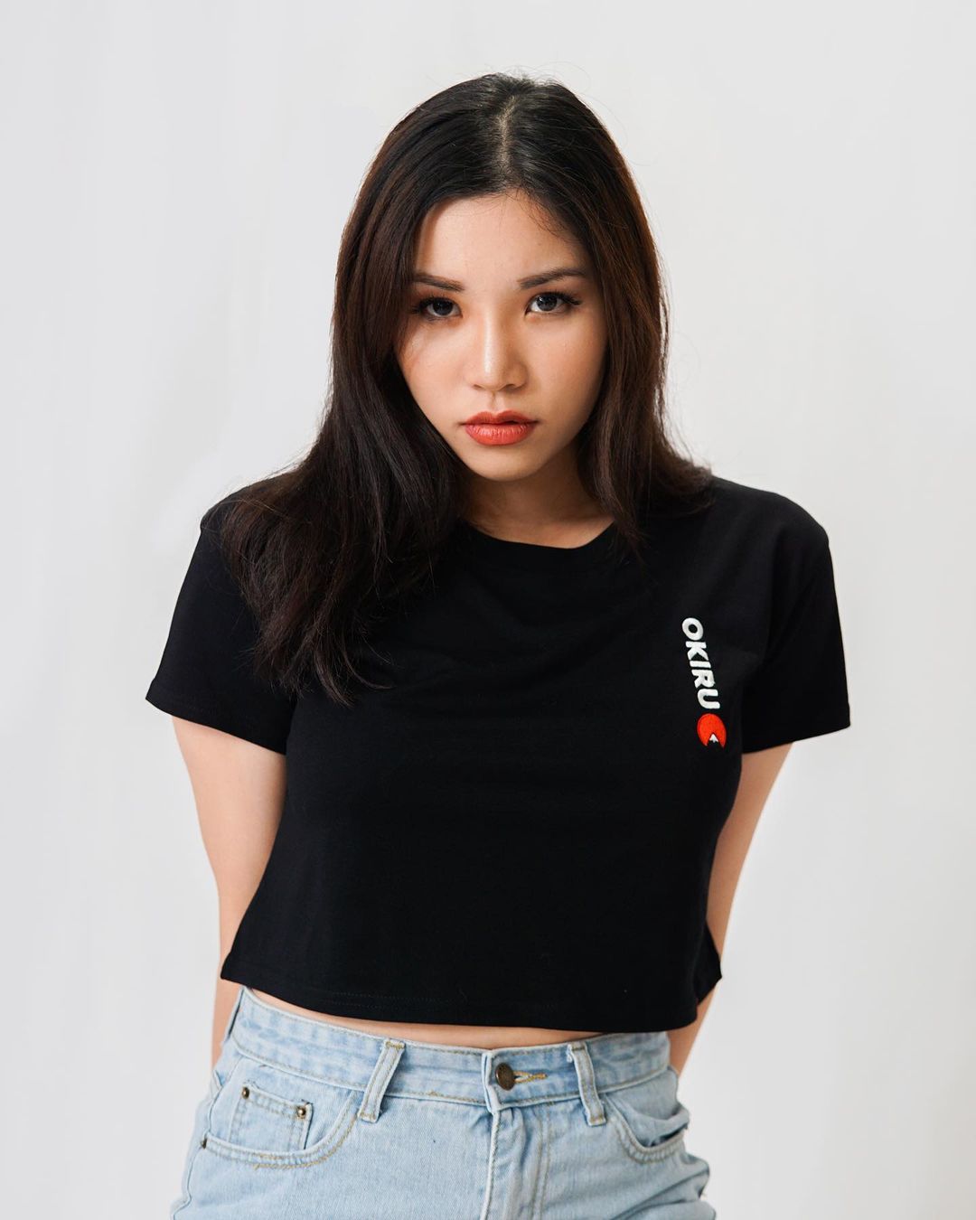 Staple Crop Tee Black - OKIRU Crop T-Shirt Women's