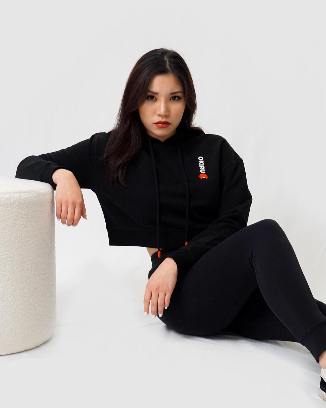 Staple Crop Hood Black - OKIRU Crop Hood Unisex