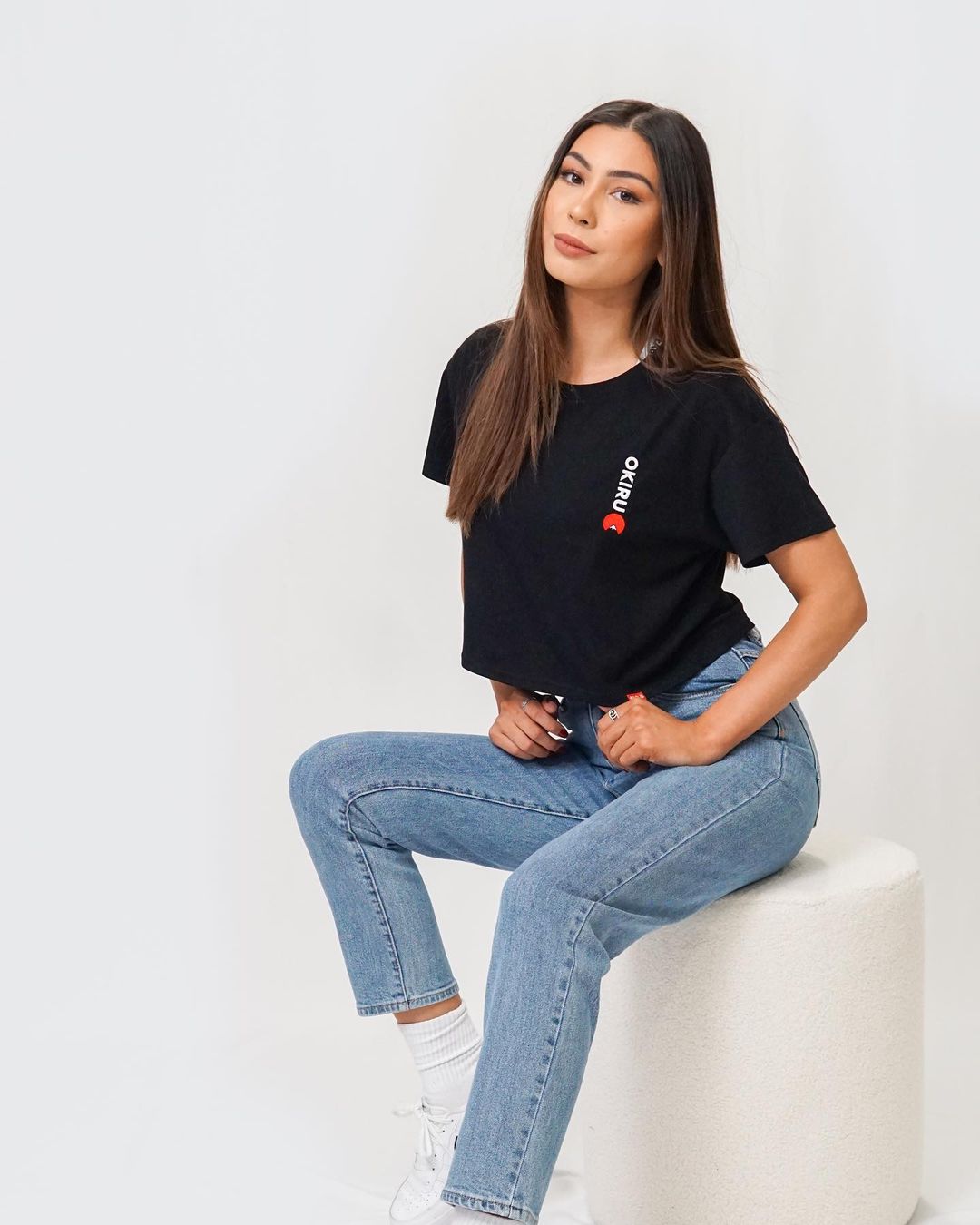 Staple Crop Tee Black - OKIRU Crop T-Shirt Women's