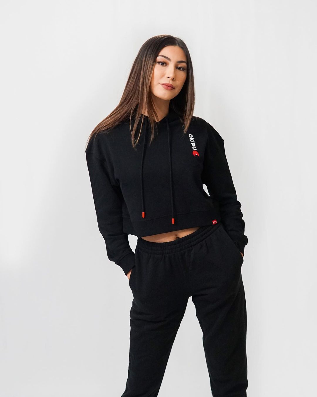 Staple Crop Hood Black - OKIRU Crop Hood Unisex