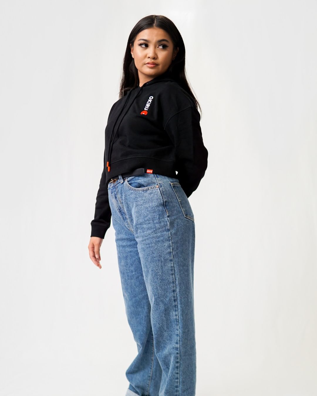 Staple Crop Hood Black - OKIRU Crop Hood Unisex