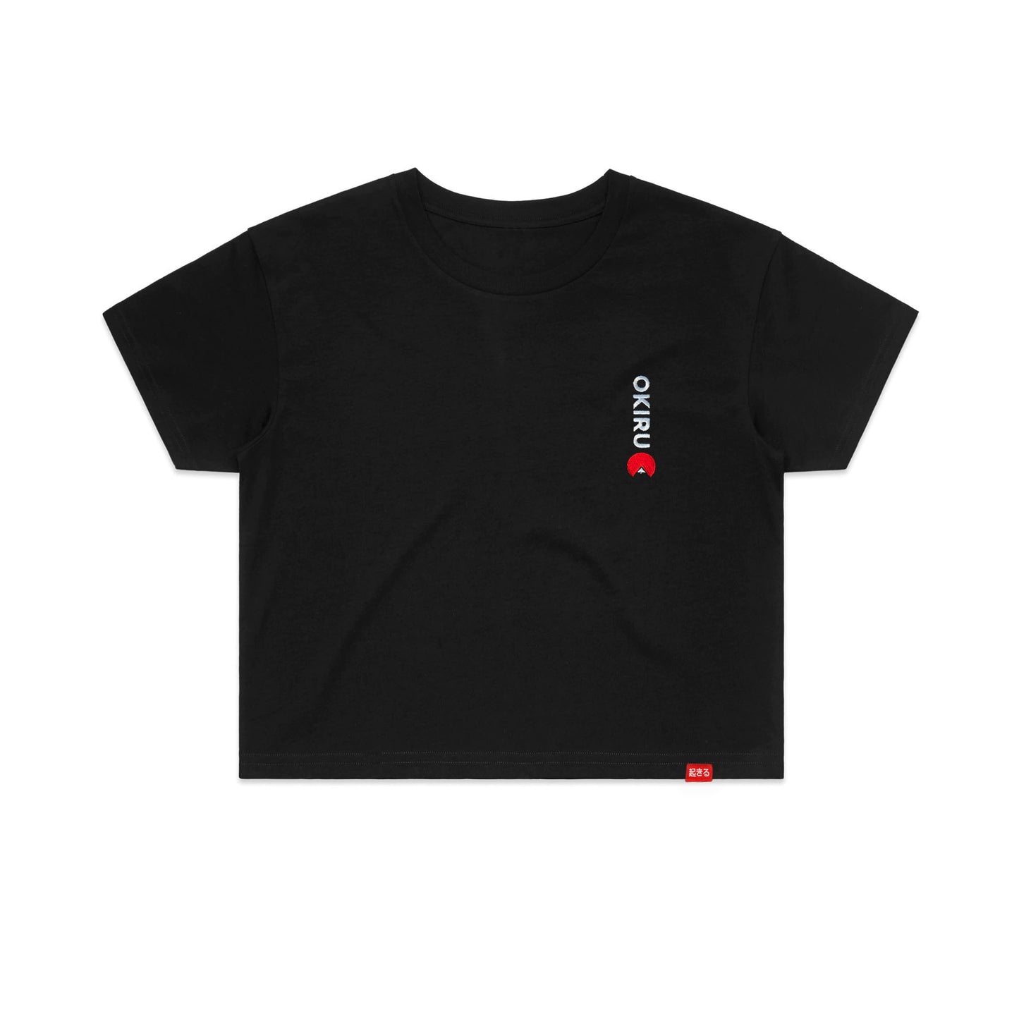 Staple Crop Tee Black - OKIRU Crop T-Shirt Women's