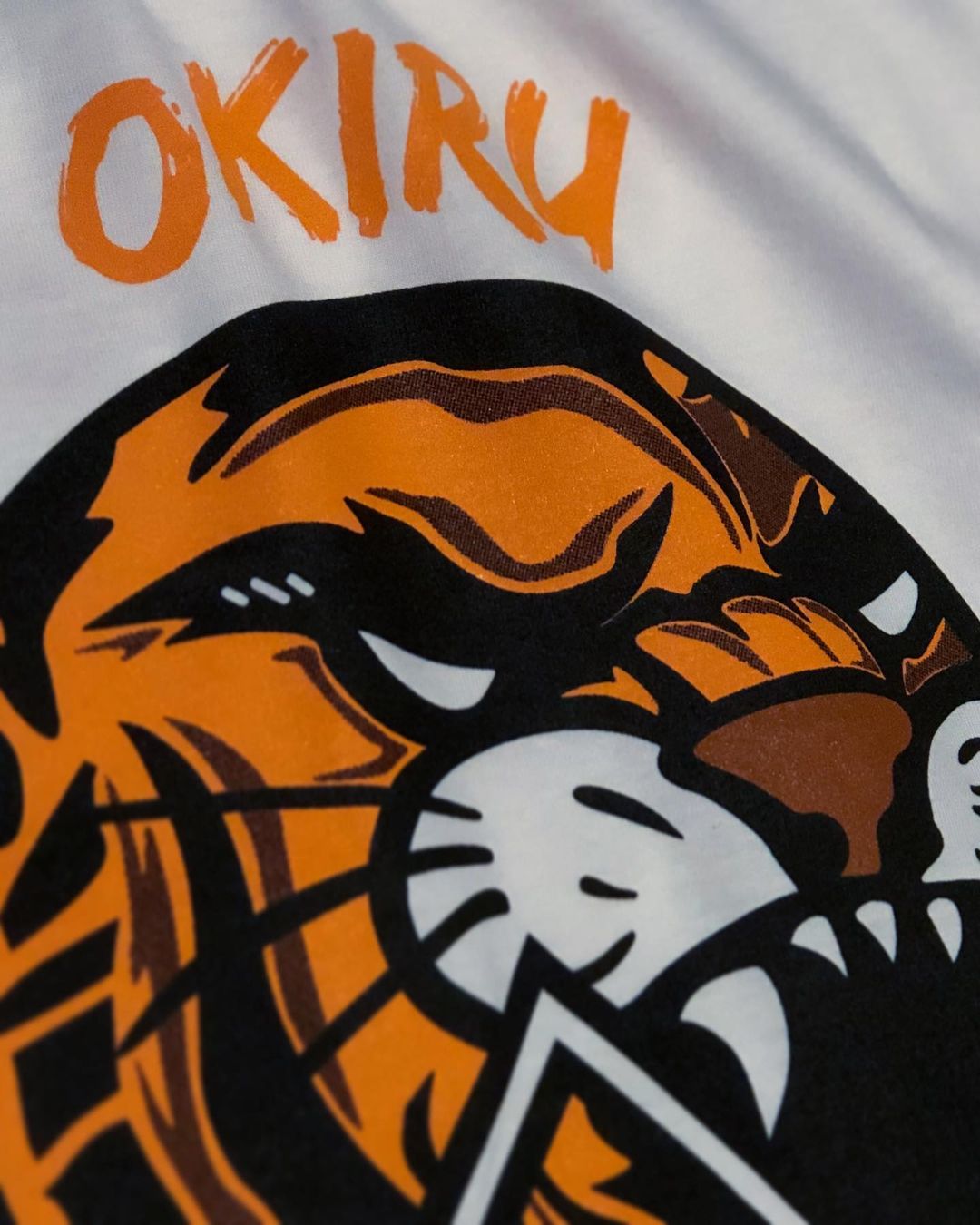 The Tiger Tee White - OKIRU T-shirt Unisex